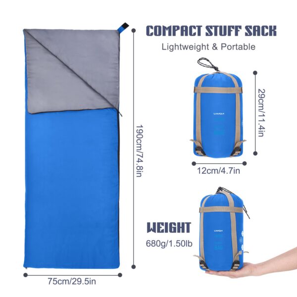 LIXADA Outdoor Envelope 190*75cm Camping Hiking Fleabag 680g Ultra-light Portable Sleeping Travel Bag