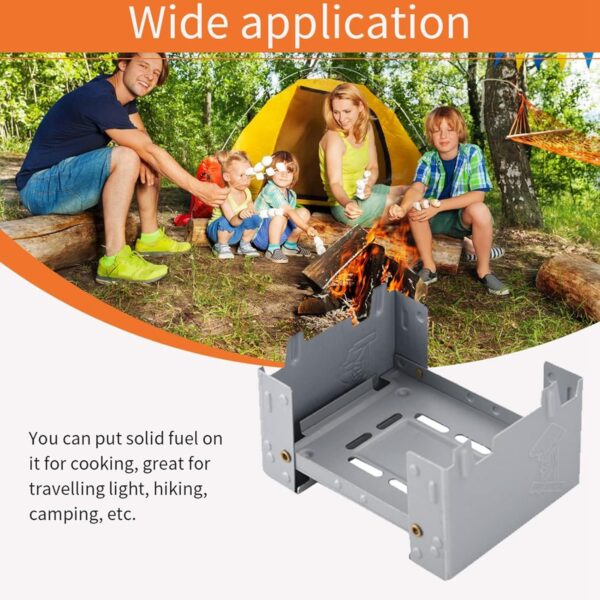 027e4672144e685d Folding Alcohol Stove, Spirit Burner 95 x 75mm Solid Alcohol Fuel Stove Portable Camping Stove for For Hiking, Camping, BBQ, Picnic, Outdoor To Boil Water, Make Coffee Pocket Stove Burner
