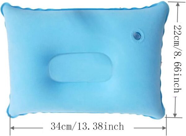 029bedad53476c04 3 Pack Ultralight Inflatable Camping Travel Pillow Small Squared Flocked Fabric Air Pillow for Compact, Comfortable, Ergonomic for Neck and Lumbar Support While Camp Hiking Backpacking