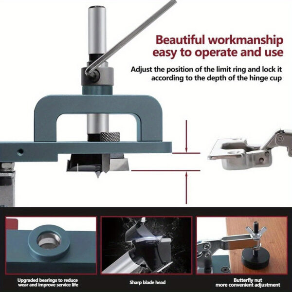 Woodworking 35mm Opener Door Cabinets Hinge Wood Work Hole Drilg Guide Locator