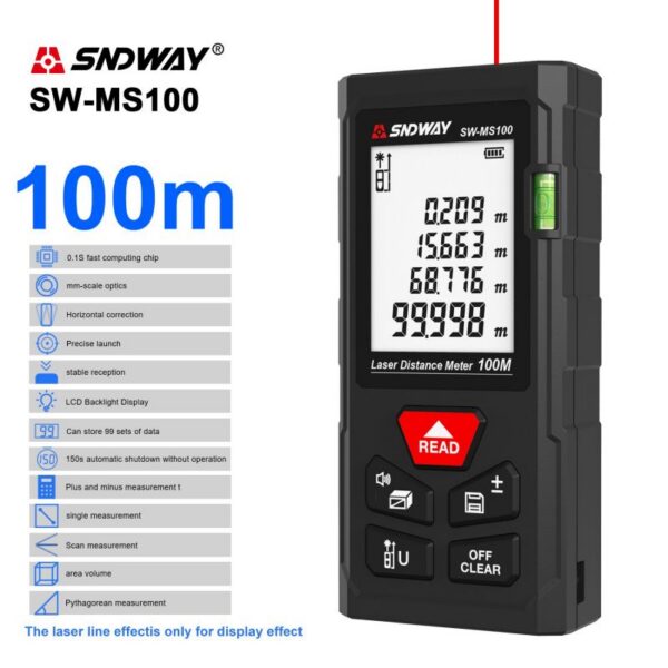 02aa5df76defdc2d Sndway Laser Distance Meter SW MT4 MS50 MS70 MS100 Digital Rangefinder 40M 50M 70M 100M Range Finder Measuring Tool