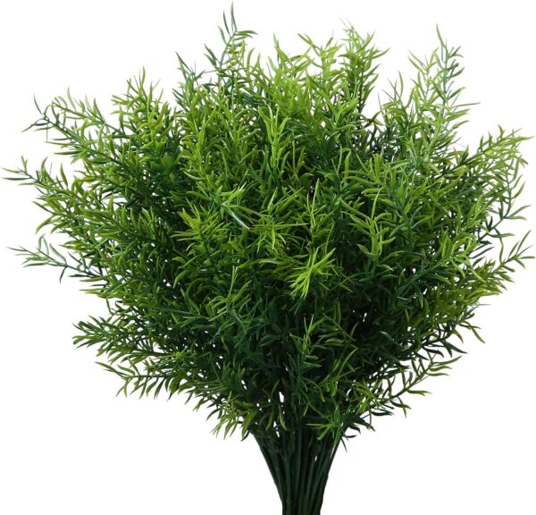 02ac181f36beb3f7 Artificial Plants Flowers Grass Shrubs 8 Pack No Fade Faux Plastic Flowers Outdoor for Farmhouse Garden Porch Patio Indoor Wedding Decoration Greenery Fake Plants uv Resistant