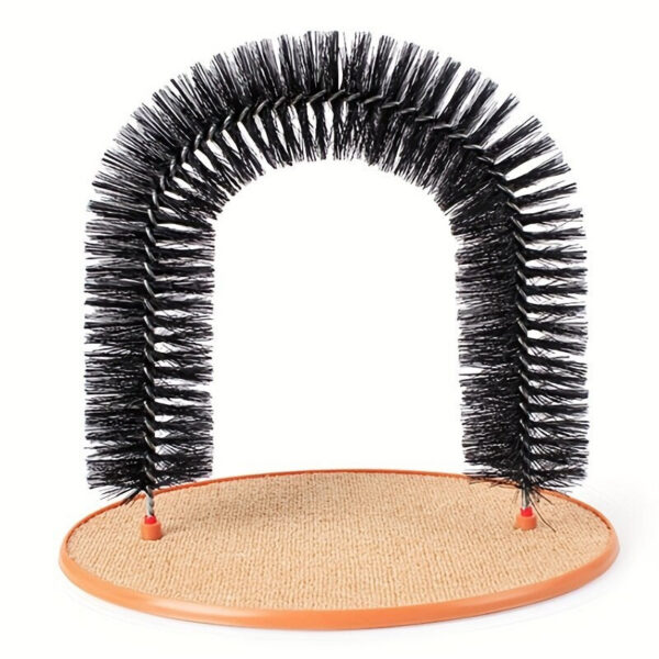 1pc Cat Arch Self Groome Pamper Feline A Massage Grooming Rubbing With Scratching Pad Toy For Cats Interactive Toys