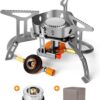 02b4a0045228c816 Odoland 3500W Windproof Camping Gas Stove Portable Collapsible Outdoor Camping Stove with Piezo Ignition Backpacking Stove for Outdoor Cooking Hiking Picnic and Camping Grey