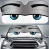 Car Solar Protection Cartoon Big Eyes Heated Windshield Sunshade Car Window Windscreen Cover Sun Shade Auto Sun Visor