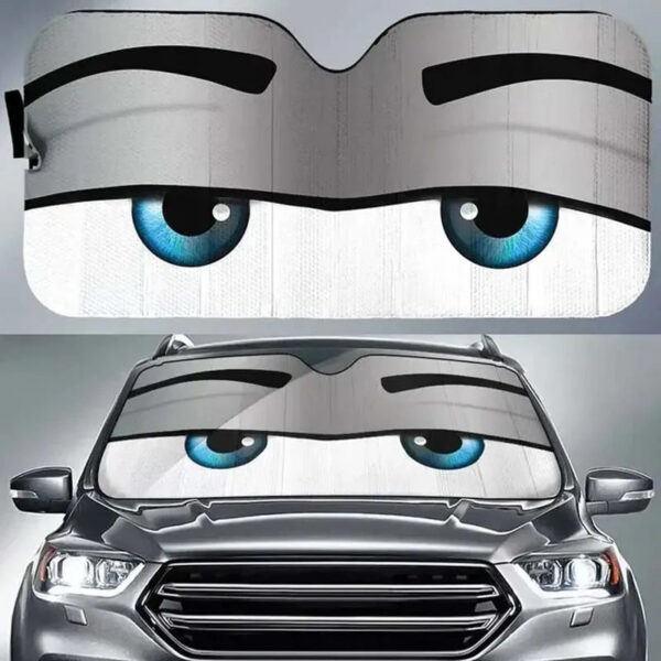 Car Solar Protection Cartoon Big Eyes Heated Windshield Sunshade Car Window Windscreen Cover Sun Shade Auto Sun Visor