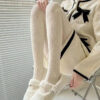 Women Socks Leggings Pantyhose Fleece Woman Spring And Autum Solid Color Thickened Complexioned Simple Commute Worn Outside Thin Fluffy