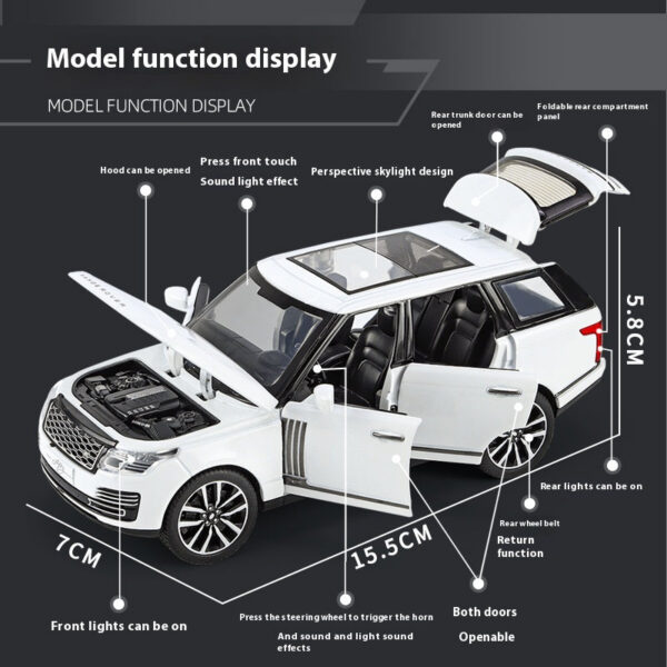 1:32 Land Range Rover 50th Anniversary Off Road SUV Vehicle Alloy Diecast Car Model Computer Desktop Decoration Gift Boys