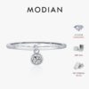 02c46135a8546754 MODIAN D Color Round Moissanite Ring 925 Sterling Silver Small Charms Sparkling Finger Rings For Women Wedding Jewelry Gift