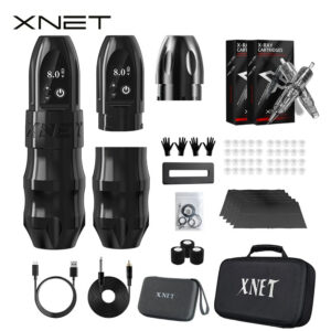 02c4b1ec1c67e032 XNET Titan Wireless Tattoo Machine Kit with Extra 38mm Grip 2400mAh Battery 40pcs Mixed Tattoo Cartridge for Tattoo Artists