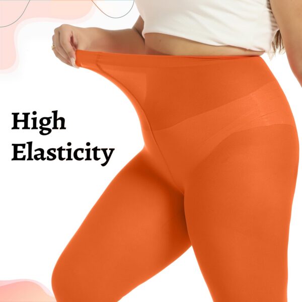 02c9ce249ad82284 MANZI Women's 2 Pairs Control Top Pantyhose High Waist Plus Size Tights Ultra-Soft