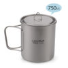 Titanium Outdoor Portable Camping Picnic Water Cup Mug with Foldable Handle 300ml 350ml 450ml 550ml 650ml / 750ml