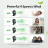 GAIATOP Portable USB 90° Adjustable Coog Fan Mute 4 Speed Adjustment Ultra Quiet Suitable For Home Desk Office