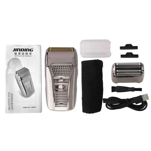 Men Electric Trimmers Set USB Rechargeable Hair Clipper Retro Double Cutter Head Shaver Beard Razor Haircut hine X0625
