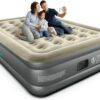 iDOO Air Mattress Queen with Built in Pump, Blow up Mattress, Inflatable Mattress Queen Size for Guests, Home, Camping, 3 Mins Inflation/Deflation, Upgraded Colchones Inflables, Comfort Air Bed