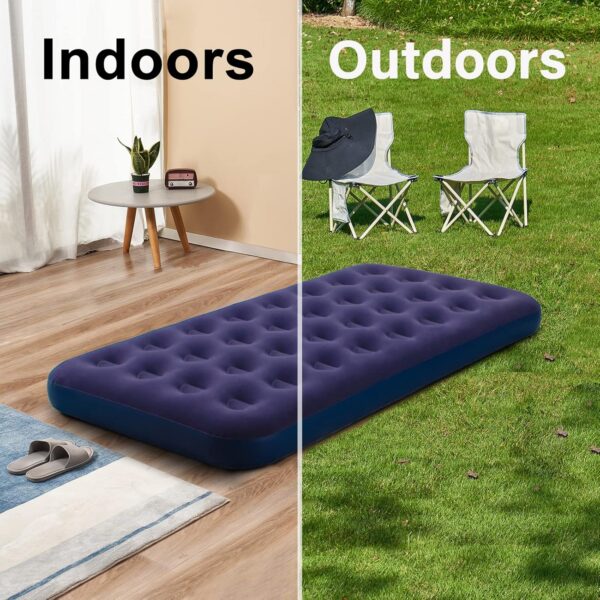 032b2497e92c93dc Twin Size Air Mattress Inflatable Bed for Camping & Home, Blow Up Sleeping Pad