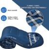 032e2ac020741277 KingCamp Kinderschlafsack Schlafsack Winter Warmer Deckenschlafsack 3-4 Jahreszeiten für Kinder beim Camping Trekking 170 x 70 cm Komfort: 7°C 1.4 KG