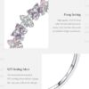 032e2e656b67b3e4 MODIAN 925 Sterling Silver Lucky Four-Leaf Clover Zirconia Eternity Band Rings For Women Fine Wedding Jewelry Accessories