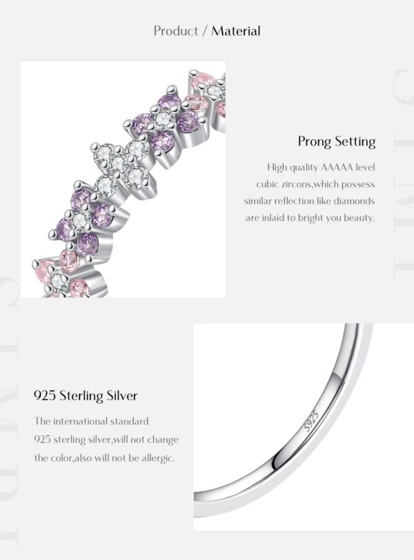 032e2e656b67b3e4 MODIAN 925 Sterling Silver Lucky Four-Leaf Clover Zirconia Eternity Band Rings For Women Fine Wedding Jewelry Accessories