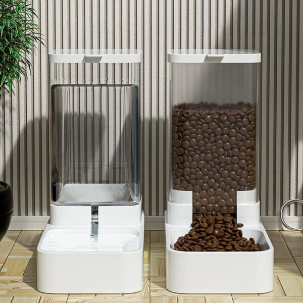 034e0e272feed037 HOOPET Dog Feeder Cat Automatic Feeding Water Bowl Transparent Pet Food Storage Dispenser Container Puppy Kitten Accessories