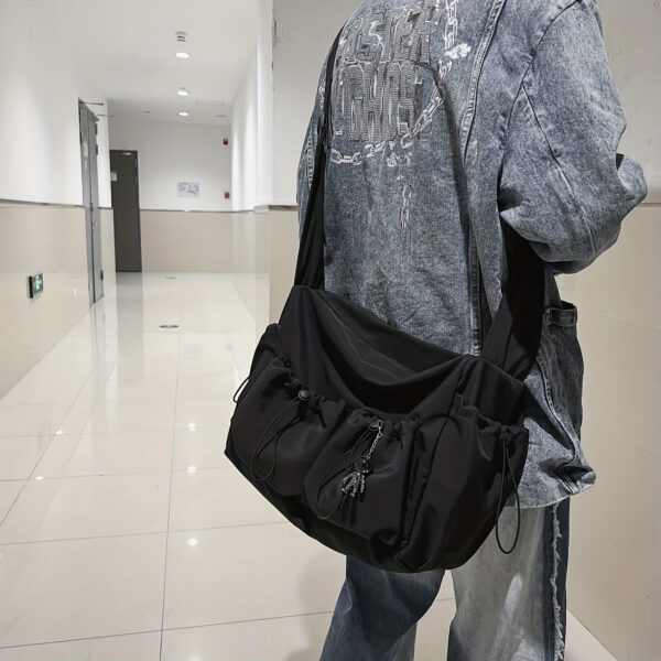 036e1a82d7c22dfd Kpop Nylon Crossbody Bag, Multi Pockets Shoulder Bag, Casual Messenger Bag For School Travel