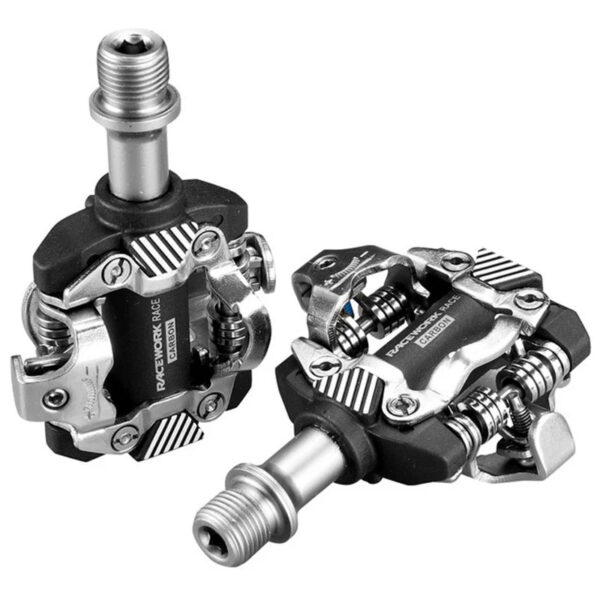 037581ad4326778d RACEWORK MTB Pedal Self-Locking SPD Pedals Mountain Bike Cleats Bearing Footrest Bicycele Parts