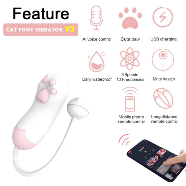 03774bd48438082a Sex Vibrator Eggs Cat Claw Vibrator For Women G-spot Massage Clitoris Stimulator Female Masturbation Jumping Eggs Adult Sex Toys