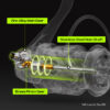 HANDING M1 Spinning 12kg Max Drag Graphite Reel, 9 + 1 Ball Bearings, 5.2:1 Gear Ratio Fishing Reel for Perch Bass and Pike