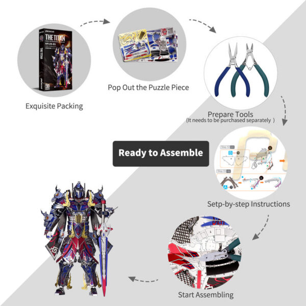 038b69d8e2f32fdf Piececool Metal Model Kits Titan DIY Assembly Jigsaw Toy Puzzle 3D Sets Creative Gifts for Christmas