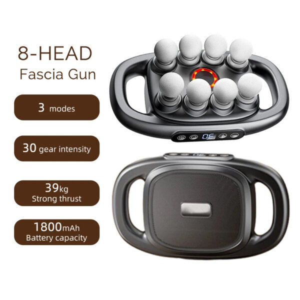 039a684dd1bc925e 16-Head Fascia Gun High-Frequency Vibration Body Massage Gun Back and Waist Massager Neck Shoulder Massager Muscle masajeador
