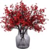03b921861ad6fae6 Momkids 6 Pcs Babys Breath Bulk Artificial Faux Silk Flower Gypsophila Bouquet Winter Real Touch Fake Floral for Office Kitchen Wedding Restaurant Centerpieces Christmas Party Decor (White)