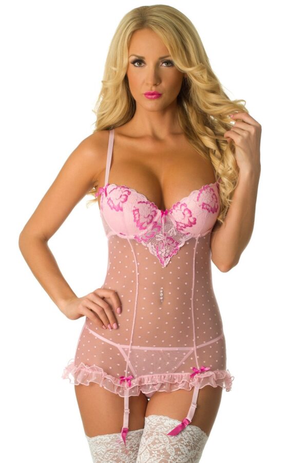 03bdcfa8a0afe741 Veet Kitten Second Date Pink Sexy Chemise Lingerie Set for Women #514547