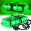 12" 36 LED 18 Watts Emergency Hazard Warning Security Roof Top Flash Strobe Mini Light Bar with Magnetic Mount, for Plow or Tow