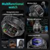 LIGE New Smart 1.96 Inch Screen 420 MAh Bluetooth Call Voice Assistant Watch Sports Fiess Waterproof Smartwatch For Men