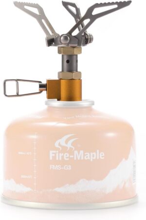 03d20322db140ce5 Fire-Maple FMS-300T Ultralight Titanium Backpacking Camping Gas Stove | 2600W Pocket Backpacking Cooking Folding Burner | Outdoor Trekking Hiking Fishing (Orange)