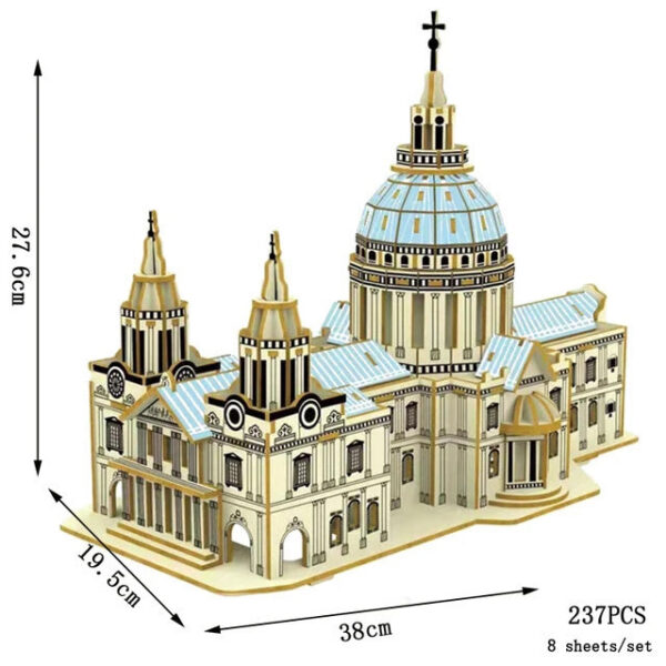 03e7ce1a46c9e44c 3D Wooden Puzzle Saint Basil's Cathedral Building House Kits Castle Villa Model Jigsaw Teen DIY Toys For Children Kids Gift