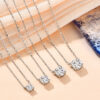 03f29f51d5a328ab Moissanite Diamond 6.5mm 1CT Woman Pendant Sier Necklace For Women Chains Party Bridal Fine Jewelry