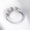 Smyoue Plated 3.6CT All Moissanite Rings for Women 5 Stones Sparkling Diamond Wedding Band S Sterling Sier Jewelry GRA