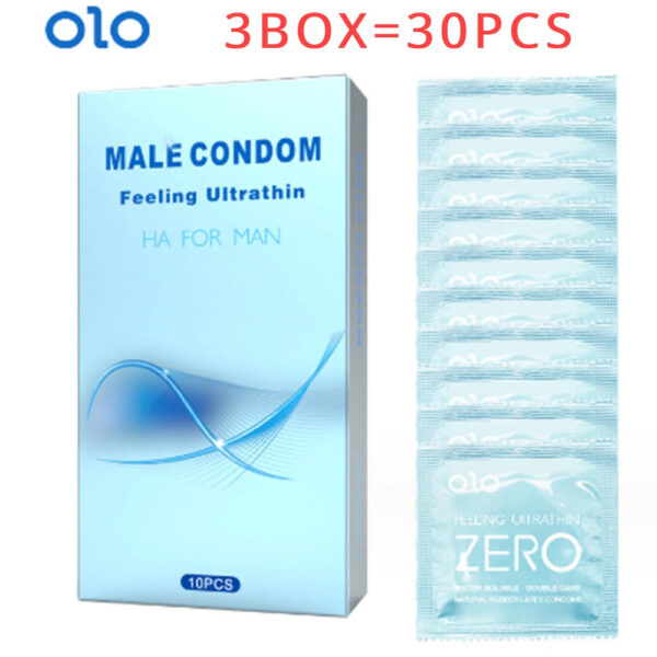 04018e76f029f08c 30pcs Ultra Thin Condoms Intimate Condone Super Lubricated Natural Latex Penis Sleeve Long Lasting Condom for Adult 18+ Sex Toys