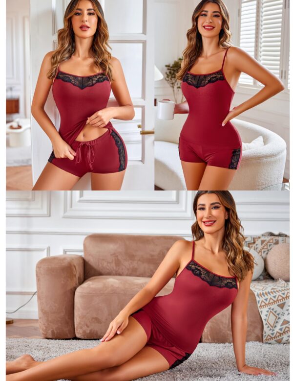 Avidlove Women Sleepwear Lace Pamas Set Shorts Nightwear Camisole Short Sets