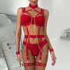 040fd5866c605ac4 Koltailace Bondage Lingerie Halter Sexy Porn Underwear With Chain Ring Linked Erotic Costumes Fetish Sissy Teddy 4Piece Sex Suit