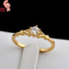 Ever Fade 14K Ring for Women Solitaire 2.0ct Round Cut Zirconia Diamond Wedding Band Bridal 14k Gold Jewelry