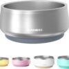 04287862cf61bd1b Pawaii Small Dog Bowls, 12oz Food Water Bowl Designed for Puppies and Cats with Non-Slip Rubber Base, Upgraded Metal Insulated, Double Stainless Steel Bowls