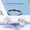 043d34696a73451c M-JA Half Eternity Moissanite Ring Curved Wedding Band Sterling Sier 0.39ct Lab Diamond Rings for Women D Color Jewelry