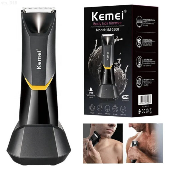 0442efa20f6a829a Washable Electric Groin Trimmer for Men Women Ball Shaver & Body Groomer Beard Grooming Rechargeable Pubic Hair TrimmerT220718 T220725