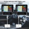 Wireless CarPlay Adapter for Android/Iphone IOS Convert Wired CarPlay to Wireless Dongle Plug Paly USB/Type-C Auto Car Adapter