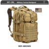 04525258042447e1 Tactical Backpack 3 Day Assault Pack Molle Bag 38/45L Large Outdoor Waterproof Hiking Camping Travel 600D Rucksack Men Fishing