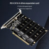 0453a0044ba612ea 4 Port M.2 NVME SSD To PCIE X16 Adapter Converter Support 2230/2242/2260/2280 Host Controller Expansion Card LED Indicator