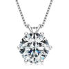 Lnngy 0.5ct-5ct Moissanite Pendant Necklace With Certificate For Women Original Real 925 Silver Chain Solitaire Drop Necklaces
