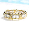 Infinity Eternity 14K Gold Lab Diamond Ring Sterling Sier Engagement Wedding Rings For Women Men Party Finger Band Gift